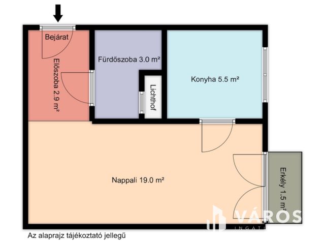 Erkélyes, 1. emeleti garzonlakás (30m²) M3 metróvonalon