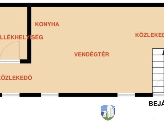 Világos félszuterén üzlet-utcai bejárattal Angyalföldön-45m2