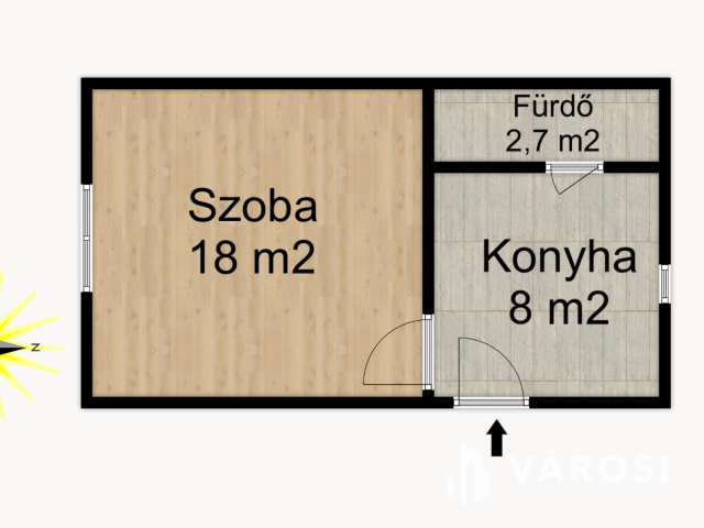 Felsővárosi felújított garzon kiadó